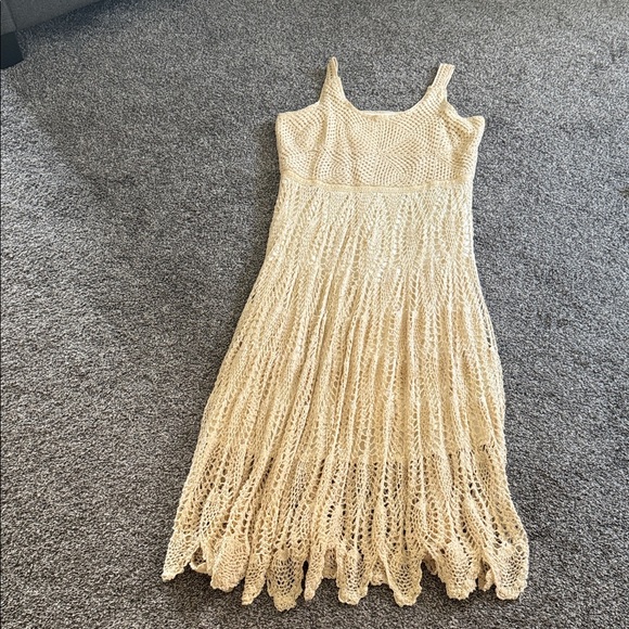 Dotti Cream Crochet Midi Dress - Picture 1 of 6